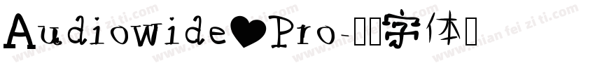 Audiowide Pro字体转换